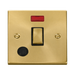 Click Deco Satin Brass 20A Double Pole Switch with Neon and Flex VPSB523BK