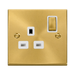 Click Deco Satin Brass 13A Single Socket VPSB535WH