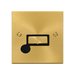 Front view of Click Deco Satin Brass 13A Unswitched Spur with Flex