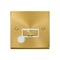 Click Deco Satin Brass 13A Unswitched Spur with Flex VPSB550WH