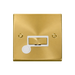 Front view of Click Deco Satin Brass 13A Unswitched Spur with Flex