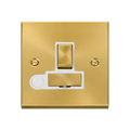 Click Deco Satin Brass 13A Switched Spur with Flex VPSB551WH