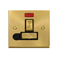 Click Deco Satin Brass 13A Switched Spur with Flex and Neon VPSB552BK