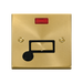 Front view of Click Deco Satin Brass 13A Fused Connection Unit with Neon and Flex