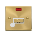 Click Deco Satin Brass 13A Fused Connection Unit with Neon and Flex VPSB553WH