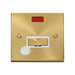 Front view of Click Deco Satin Brass 13A Fused Connection Unit with Neon and Flex