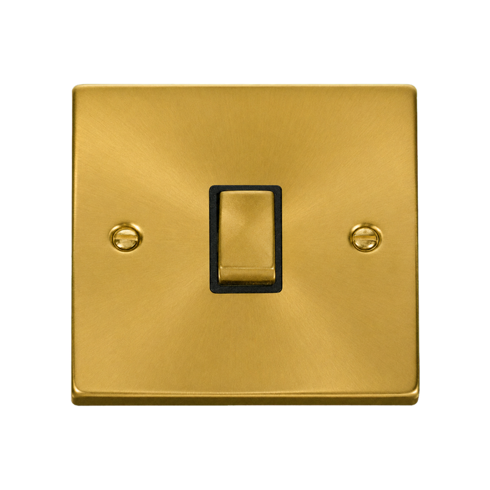 Click Deco Satin Brass 20A Double Pole Switch VPSB722BK