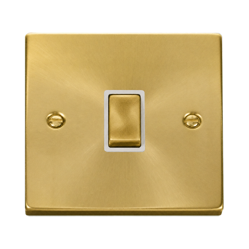Click Deco Satin Brass 20A Double Pole Switch VPSB722WH