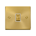 Click Deco Satin Brass 20A Double Pole Switch VPSB722WH
