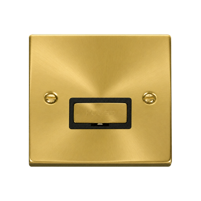 Click Deco Satin Brass 13A Unswitched Spur VPSB750BK
