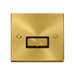Front view of Click Deco Satin Brass 13A Unswitched Spur