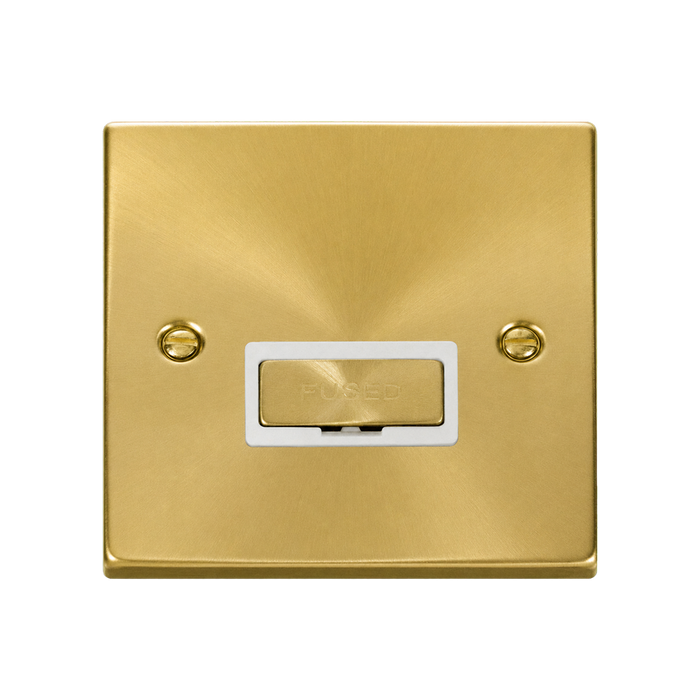 Click Deco Satin Brass 13A Unswitched Spur VPSB750WH