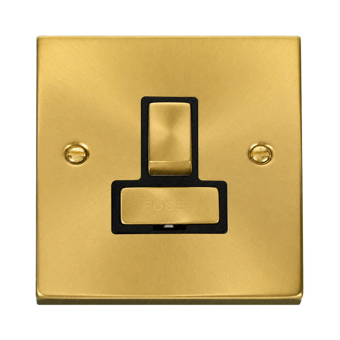 Click Deco Satin Brass 13A Switched Spur VPSB751BK