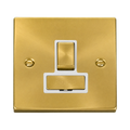 Click Deco Satin Brass 13A Switched Spur VPSB751WH