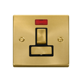 Click Deco Satin Brass 13A Switched Spur with Neon VPSB752BK