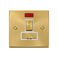 Click Deco Satin Brass 13A Switched Spur with Neon VPSB752WH