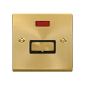 Click Deco Satin Brass 13A Unswitched Spur with Neon VPSB753BK