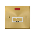 Click Deco Satin Brass 13A Unswitched Spur with Neon VPSB753WH