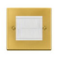 Click Deco Satin Brass 2G Cable Brush Outlet VPSBBRUSHWH