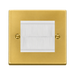 Front view of Click Deco Satin Brass 2G Cable Brush Outlet
