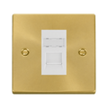 Click Deco Satin Brass Cat6 Data Socket VPSBRJ456WH