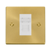 Front view of Click Deco Satin Brass Cat6 Data Socket