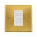 Front view of Click Deco Satin Brass Cat5e Data Socket
