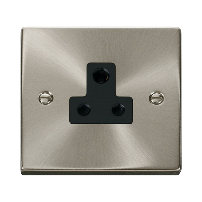 Click Deco Satin Chrome 5A Unswitched Socket VPSC038BK