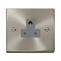 Click Deco Satin Chrome 5A Unswitched Socket VPSC038GY
