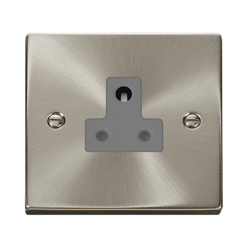 Click Deco Satin Chrome 5A Unswitched Socket VPSC038GY