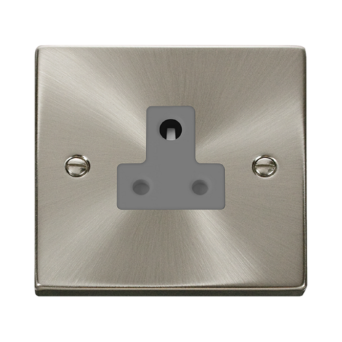 Click Deco Satin Chrome 5A Unswitched Socket VPSC038GY