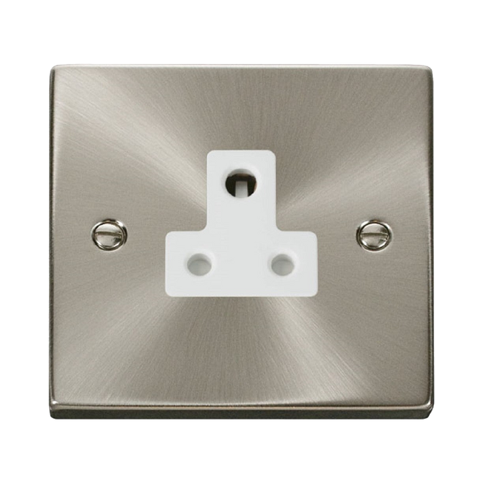 Click Deco Satin Chrome 5A Unswitched Socket VPSC038WH