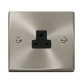 Click Deco Satin Chrome 2A Unswitched Socket VPSC039BK
