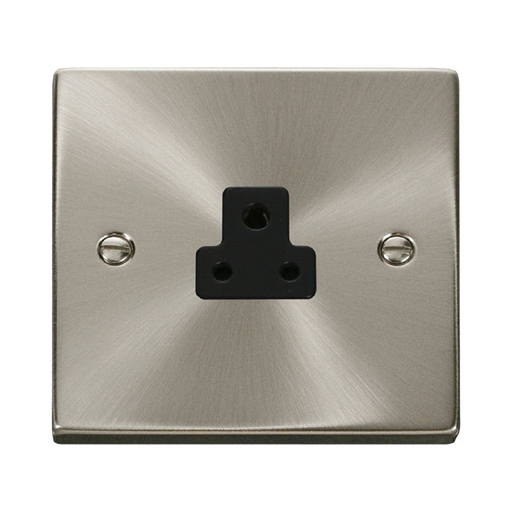 Click Deco Satin Chrome 2A Unswitched Socket VPSC039BK
