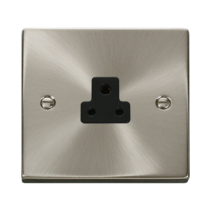 Click Deco Satin Chrome 2A Unswitched Socket VPSC039BK