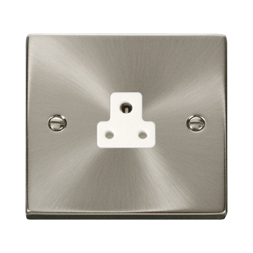 Click Deco Satin Chrome 2A Unswitched Socket VPSC039WH