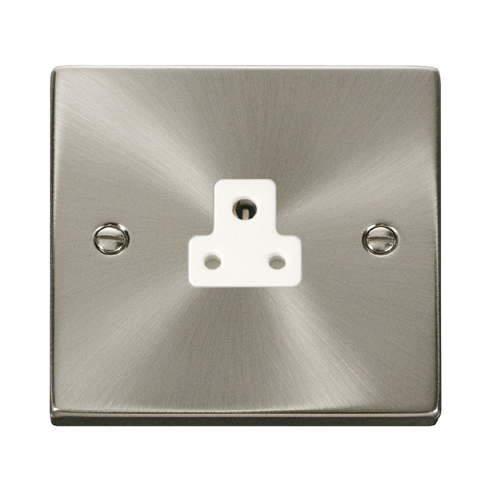 Click Deco Satin Chrome 2A Unswitched Socket VPSC039WH