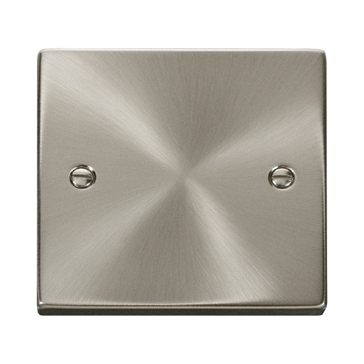 Click Deco Satin Chrome Single Blank Plate VPSC060
