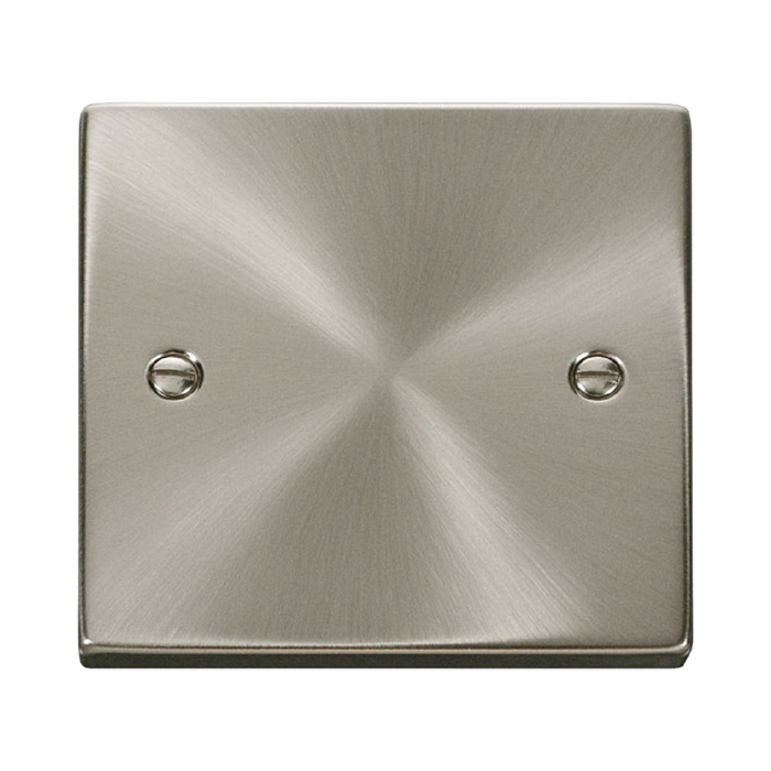 Click Deco Satin Chrome Single Blank Plate VPSC060