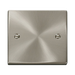 Click Deco Satin Chrome Single Blank Plate VPSC060