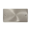 Click Deco Satin Chrome Double Blank Plate VPSC061