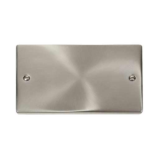 Click Deco Satin Chrome Double Blank Plate VPSC061