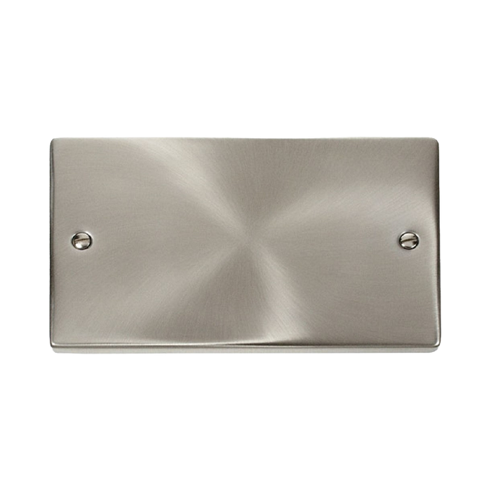Click Deco Satin Chrome Double Blank Plate VPSC061