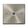 Click Deco Satin Chrome TV Socket VPSC065WH