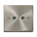 Click Deco Satin Chrome Double TV Socket VPSC066WH
