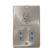 Front view of Click Deco Satin Chrome Shaver Socket