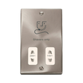 Front view of Click Deco Satin Chrome Shaver Socket