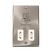 Front view of Click Deco Satin Chrome Shaver Socket