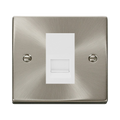 Click Deco Satin Chrome Single RJ11 Socket VPSC115MWH