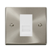 Click Deco Satin Chrome Slave Telephone Socket VPSC125MWH
